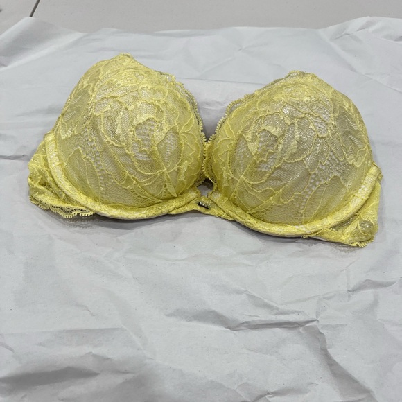 Victoria’s Secret Bra Yellow lace push up bra size 34B - Picture 1 of 9